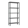 PROREGAL Küchenregale<Wohnregal Living Koala Metal mit 5 Fachböden HxBxT 180 x 80 x 30 cm Fachlast 150 kg Anthrazit/Dunkelgrau
