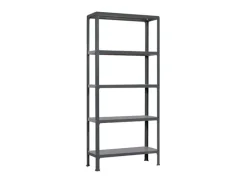 PROREGAL Küchenregale<Wohnregal Living Koala Metal mit 5 Fachböden HxBxT 180 x 80 x 30 cm Fachlast 150 kg Anthrazit/Dunkelgrau