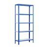 PROREGAL Küchenregale<Wohnregal Living Koala Metal mit 5 Fachböden HxBxT 180 x 100 x 30 cm Fachlast 150 kg Blau/Weiß