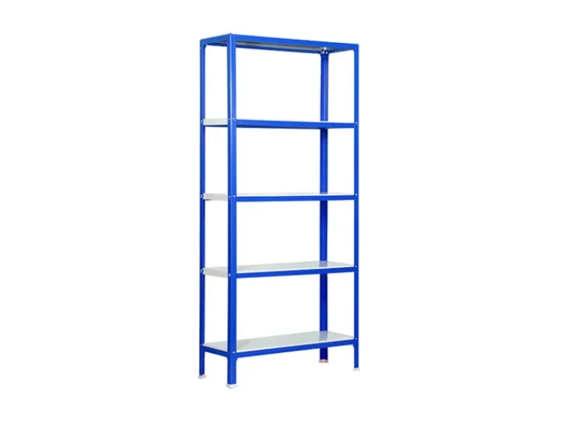 PROREGAL Küchenregale<Wohnregal Living Koala Metal mit 5 Fachböden HxBxT 180 x 100 x 30 cm Fachlast 150 kg Blau/Weiß
