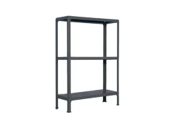 PROREGAL Küchen-Ordnungssysteme<Wohnregal Living Koala Metal mit 3 Fachböden HxBxT 90 x 80 x 30 cm Fachlast 150 kg Anthrazit/Anthrazit