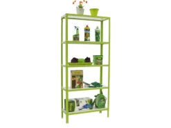 PROREGAL Küchenregale<Wohnregal Living Koala Wood mit 5 Fachböden HxBxT 180 x 100 x 30 cm Fachlast 150 kg Grün/Weiß