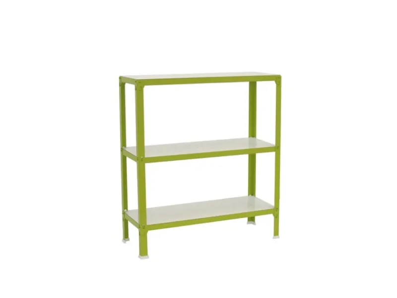 PROREGAL Wohnregal Living Koala Wood mit 3 Fachböden HxBxT 90 x 100 x 30 cm Fachlast 150 kg Grün/Weiß< Küchenregale