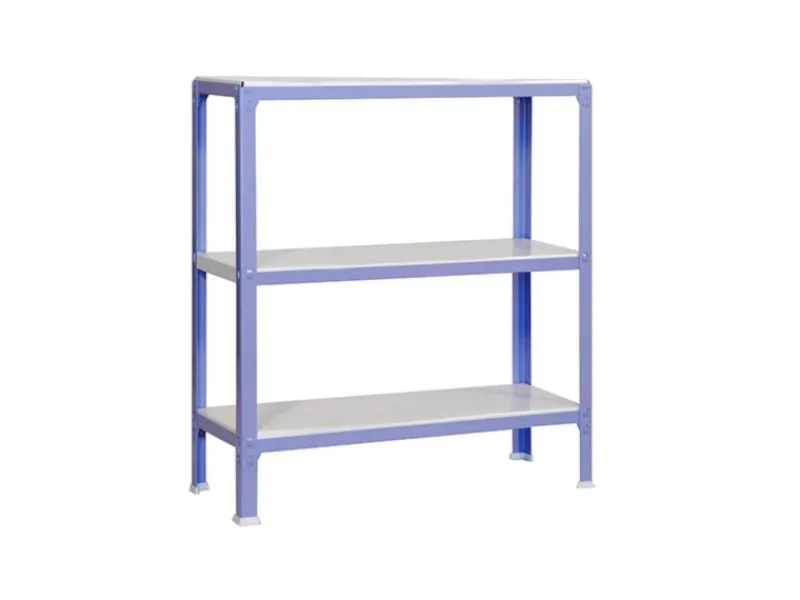 PROREGAL Wohnregal Living Koala Metal mit 3 Fachböden HxBxT 90 x 80 x 30 cm Fachlast 150 kg Lila/Weiß< Küchenregale