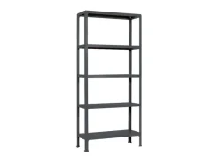 PROREGAL Wohnregal Living Koala Metal mit 5 Fachböden HxBxT 180 x 100 x 30 cm Fachlast 150 kg Anthrazit/Anthrazit< Küchenregale