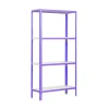 PROREGAL Küchenregale<Wohnregal Living Koala Metal mit 4 Fachböden HxBxT 160 x 80 x 40 cm Fachlast 150 kg Lila/Weiß