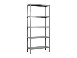 Sale PROREGAL Wohnregal Living Koala Metal mit 5 Fachböden HxBxT 180 x 80 x 30 cm Fachlast 150 kg Grau/Grau