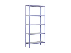 PROREGAL Wohnregal Living Koala Metal mit 5 Fachböden HxBxT 180 x 100 x 30 cm Fachlast 150 kg Lila/Weiß< Küchenregale
