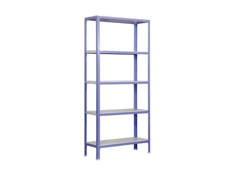 PROREGAL Wohnregal Living Koala Metal mit 5 Fachböden HxBxT 180 x 100 x 30 cm Fachlast 150 kg Lila/Weiß< Küchenregale