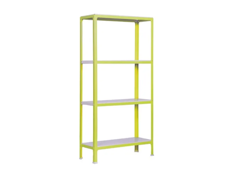 PROREGAL Wohnregal Living Koala Metal mit 4 Fachböden HxBxT 160 x 80 x 40 cm Fachlast 150 kg Grün/Weiß< Küchenregale
