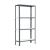 PROREGAL Wohnregal Living Koala Metal mit 4 Fachböden HxBxT 160 x 80 x 30 cm Fachlast 150 kg Anthrazit/Weiß< Küchenregale