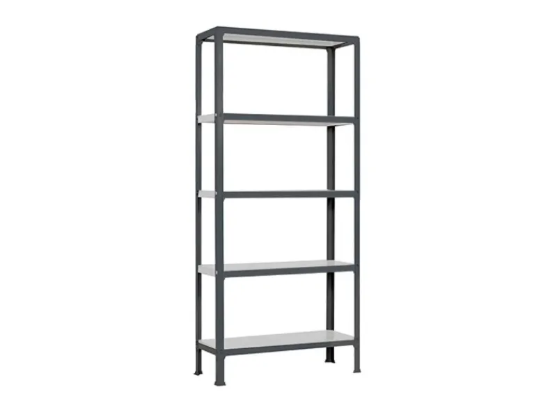 PROREGAL Küchenregale<Wohnregal Living Koala Metal mit 5 Fachböden HxBxT 180 x 100 x 30 cm Fachlast 150 kg Anthrazit/Weiß