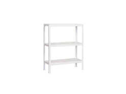 Online PROREGAL Wohnregal Living Koala Metal mit 3 Fachböden HxBxT 90 x 80 x 30 cm Fachlast 150 kg Weiß/Weiß