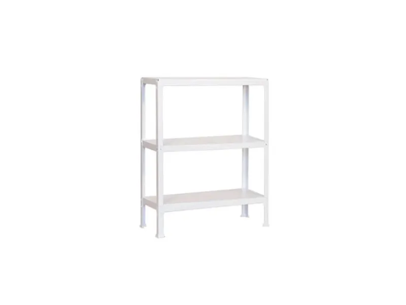 Online PROREGAL Wohnregal Living Koala Metal mit 3 Fachböden HxBxT 90 x 80 x 30 cm Fachlast 150 kg Weiß/Weiß