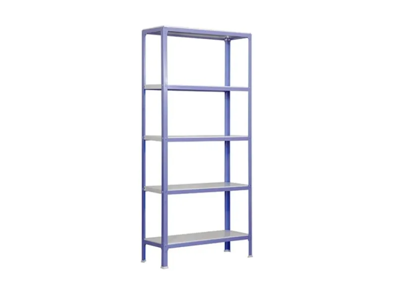 PROREGAL Küchenregale<Wohnregal Living Koala Metal mit 5 Fachböden HxBxT 180 x 80 x 30 cm Fachlast 150 kg Lila/Weiß