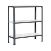 PROREGAL Wohnregal Living Koala Metal mit 3 Fachböden HxBxT 90 x 100 x 30 cm Fachlast 150 kg Anthrazit/Weiß< Küchenregale