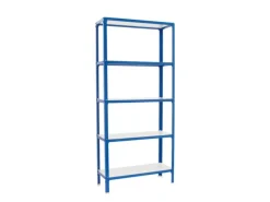 Outlet PROREGAL Wohnregal Living Koala Wood mit 5 Fachböden HxBxT 180 x 80 x 30 cm Fachlast 150 kg Blau/Weiß