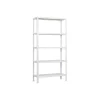 PROREGAL Küchenregale<Wohnregal Living Koala Metal mit 5 Fachböden HxBxT 180 x 100 x 30 cm Fachlast 150 kg Weiß/Weiß