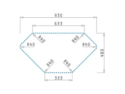 Outlet Pyramis Eckspüle Medusa Corner 1 1/2B 1D 93 cm x 50 cm Edelstahl