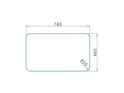 Outlet Pyramis Einbauspüle Space Mini 1B 1D 80 cm x 48 cm Edelstahl