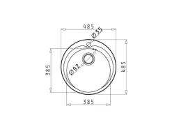 Outlet Pyramis Rundbecken Kiba mit Hahnbank Ø 48,5 cm Edelstahl