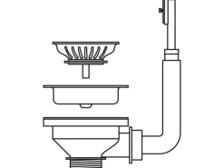 Best Pyramis Siebkorbventil für 1-Becken Spülen 92 mm