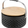 Raucharmer Holzkohlegrill Ø 37,3 x 37 cm inkl. Bambus-Schneidebrett< Schneidebretter