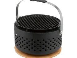 Raucharmer Holzkohlegrill Ø 37,3 x 37 cm inkl. Bambus-Schneidebrett< Schneidebretter