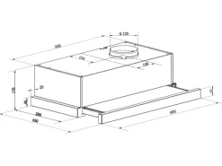 Respekta Dunstabzugshaube CH4138IXC mit Edelstahlblende 60 cm EEK: C< Flachschirmhauben