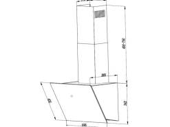 Respekta Kopffreihauben<Dunstabzugshaube CH89060S Kopffrei 60 cm Schwarz