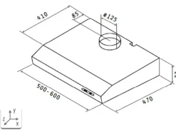 Respekta Unterbauhauben|Dunstabzugshauben-Filter<Dunstabzugshaube DH620WL EEK: C 60 cm Weiß