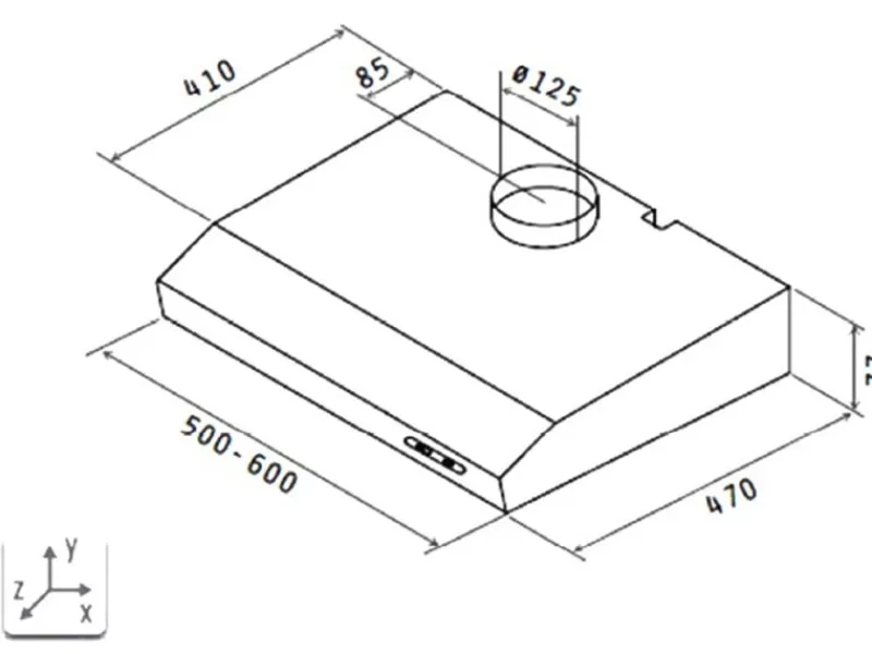 Respekta Unterbauhauben|Dunstabzugshauben-Filter<Dunstabzugshaube DH620WL EEK: C 60 cm Weiß