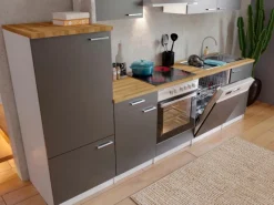 Respekta Herde<Economy Küchenzeile KB280WGC 280 cm -Weiß