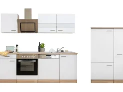 Respekta Economy Küchenzeile KB310ESWSC 310 cm -Eiche Sägerau Weiß