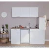 Respekta Single-Küchen|Kühlschränke<Economy Küchenzeile KB180WWC 180 cm Weiß
