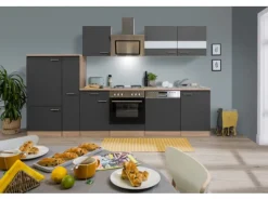 Outlet Respekta Economy Küchenzeile KB310ESGS 310 cm -Eiche Sägerau Grau