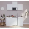 Outlet Respekta Economy Küchenzeile KB150WWMIC 150 cm Weiß
