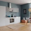 Respekta Economy Küchenzeile KB280WWBSCGKE178 280 cm Weiß-Beton Optik< Einbauküchen|Kühlschränke