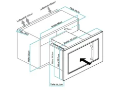 Respekta Haushaltsgeräte<Einbau-Mikrowelle MW 800 Edelstahl mit Grill-Funktion 800 W