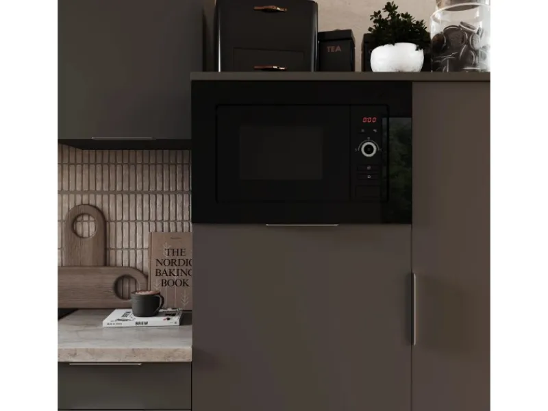 New Respekta Einbaumikrowelle Jana Glasfront Schwarz