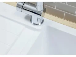 Respekta Granitspülen<Einbauspüle Massivgranit Austin 100 cm x 50 cm Weiß