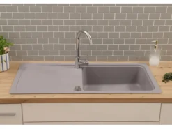 Sale Respekta Einbauspüle Massivgranit Austin 100 cm x 50 cm Grau