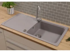 Sale Respekta Einbauspüle Massivgranit Austin 100 cm x 50 cm Grau