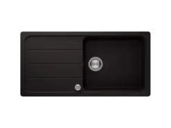 Outlet Respekta Einbauspüle Massivgranit Austin 100 cm x 50 cm Schwarz