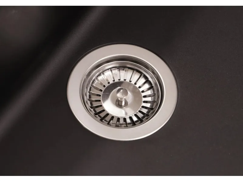 Outlet Respekta Einbauspüle Massivgranit Austin 100 cm x 50 cm Schwarz