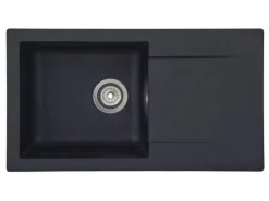Respekta Granitspülen<Einbauspüle Mineralite Denver 78 cm x 44 cm Schwarz