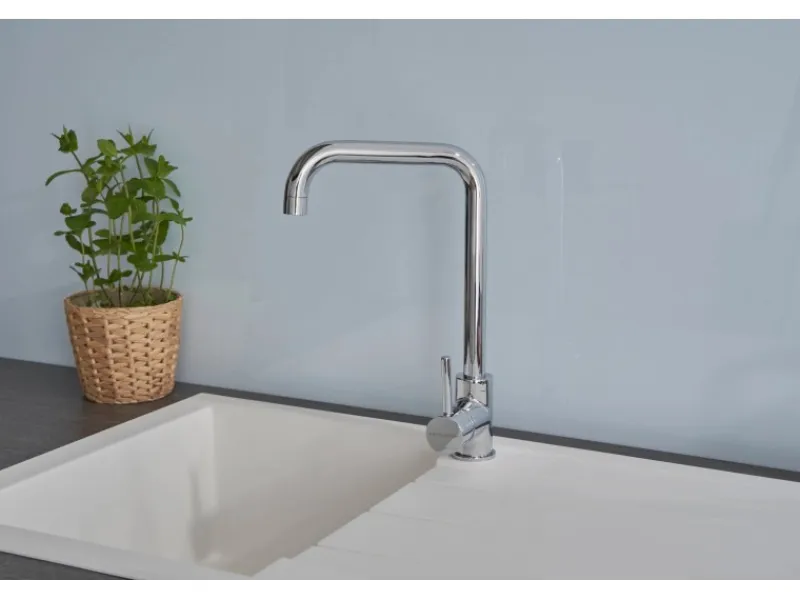 Best Respekta Einbauspüle Mineralite Houston 80 cm x 50 cm Weiß