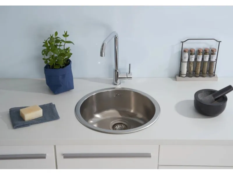 Clearance Respekta Einbauspüle Portland Ø 44,6 cm Edelstahl