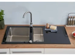 Respekta Glasspüle New York 100 cm x 50 cm< Glasspülen|Zubehör Für Küchenarmatur