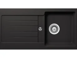 Discount Respekta Granitspüle Atlanta 86 cm x 43,5 cm Schwarz